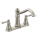 Moen Belfield Traditional Two Handle High Arc Kitchen Faucet Spot Resist 7250SRS. Fixed Price $189.99.