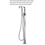 Alfi Brand AB2180 Single Lever Floor Mounted Tub Filler Mixer Brushed Nickel. Fixed Price $180.00.