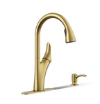 Kohler Brushed Gold Transitional Pull Down Kitchen Faucet 1PREC26448-SD-2MB-AA. Fixed Price $112.99.
