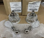 Pair - Phylrich K181 Regent Cut Crystal Faucet Handle In Polished Nickel. Fixed Price $399.99.