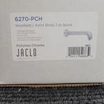 Jaclo Astor 8-3/4" Wall Mount Bath Tub Spout Polished Chrome 6270-PCH. Fixed Price $89.04.