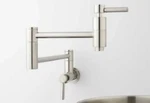 Signature Hardware 329627 - Pot Filler Faucet In Brushed Nickel Contemporary. Fixed Price $250.00.