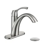 Timearrow Brushed Nickel 1-HANDLE Single Bathroom Faucet, 3-HOLE Deck Pl.... Fixed Price $114.86.