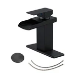 Bwe Bathroom Faucet Waterfall Single Hole Handle Modern - Black Matte. Fixed Price $38.05.