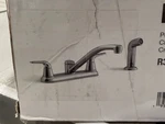 Sterling Passera Two Handle Polished Chrome Kitchen Faucet Side Sprayer Included. Fixed Price $89.00.