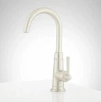 Hartfield Brushed Nickel 1.8 Gpm Single Hole Bar Faucet, New Distressed Box. Fixed Price $167.34.