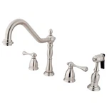 Kingston Brass KB179.BLBS Heritage 1.8 Gpm Widespread Kitchen - Nickel. Fixed Price $318.47.