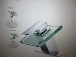 Bwe Waterfall Hole Single-handle Low-arc Bathroom Faucet With Glass Spout. Fixed Price $44.95.
