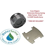 6PC Tamperproof Male Thread Needle Spray Faucet Aerator 1.0 Gmp Niagara Free Key. Fixed Price $10.95.