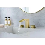 Ukishiro Dowell 8 In. Waterfall Widespread 2-HANDLE Bathroom Faucet Brushed Gold. Fixed Price $69.00.