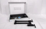 Bwe Matte Black Wall Mount Pot Filler Kitchen Faucet Double Handle 23IN Swing. Fixed Price $42.00.