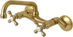 KS213SB Magellan 6" Adjustable Center Wall Mount Kitchen Faucet, Brushed Brass. Fixed Price $233.95.