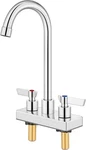 Bar Sink Faucet 4 Inch Center Deck MOUNT,2 Hole Prep Dual Handles Co. Fixed Price $63.99.
