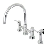 Kingston Brass KS8271DLBS Concord Two-handle Bridge Kitchen Faucet With Si. Fixed Price $224.99.