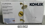 Kohler Cursiva Bath/shower Set Vibrant Brushed Modern Brass Finish R36189-4G-2MB. Fixed Price $129.99.