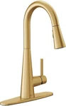 Moen 7864BG Sleek One Handle High Arc Pulldown Modern Kitchen Faucet With Power. Fixed Price $233.35.