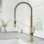 Vigo VG02027 Gold Livingston 1.8 Gpm Pre-rinse Swivel Kitchen Faucet. Fixed Price $189.90.