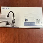 New Moen Georgene 87912BL Pull Down Kitchen Faucet Matte Black, Modern B173. Fixed Price $149.95.