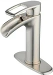 Beelee HE6080NP Brushed Nickel Bathroom Sink One Handle Faucet Single Hole Brass. Fixed Price $64.99.