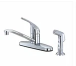 Non Metallic 1-HANDLE Standard Kitchen Faucet With Side Sprayer In Chrome. Fixed Price $26.10.