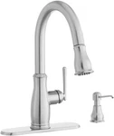 Glacier Bay Kagan Pull-down Sprayer Kitchen Faucet Soap Dispenser Stainless. Fixed Price $59.95.