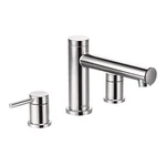 Moen T393 Deck Mounted Roman Tub Filler Trim Polished Chrome 2-HANDLE 3-HOLE. Fixed Price $174.99.