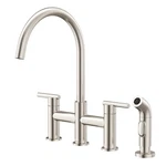 Gerber D424458 Parma 1.75 Gpm Deck Mounted Bridge Faucet - Stainless Steel. Fixed Price $638.40.