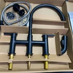 Gerber D424458 Parma 1.75 Gpm Deck Mounted Bridge Faucet - Black See Photos. Fixed Price $275.00.