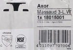 Hansgrohe Axor Massaud 18015001 Chrome Widespread Bathroom Faucet W/out Pop Up. Fixed Price $999.95.