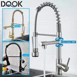 Dqok Black Brushed Spring Pull Down Kitchen Sink Faucet Hot & Cold Water Mixer. Fixed Price $188.58.