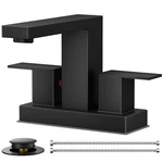 Forious 4 Inch Centerset Bathroom Faucet Black 3 2 Hole, Square Matte.... Fixed Price $93.98.