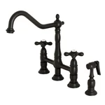Kingston Brass KS127.AXBS Heritage 1.8 Gpm Widespread Bridge - Black. Fixed Price $361.57.