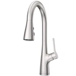 Pfister Neera Kitchen Faucet With Pull Down Sprayer Single Handle High Arc. Fixed Price $100.80.