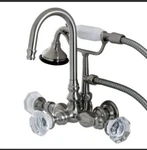 Kingston Brass AE7T8WCL Clawfoot Tub Faucet Handshower, Brushed Nickel.. Fixed Price $299.95.