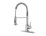 Androme Single-handle Pull Down Sprayer Coil Spring Gooseneck Kitchen Faucet Wi. Fixed Price $50.00.