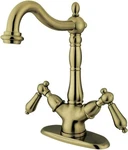 Kingston Brass KS1493AL Heritage 2-HANDLE Vessel Sink Faucet Antique. Fixed Price $449.95.