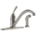 Delta Single Handle Kitchen Faucet With Sp Stainless Steel-certified Refurbished. Fixed Price $82.69.