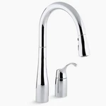 Kohler 647-CP Simplice Pull-down Kitchen Sink Faucet Polished Chrome. Fixed Price $129.50.