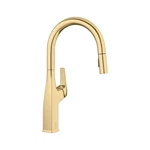 Blanco 442985 Rivana High-arc Pull-down Dual-spray Kitchen Faucet Satin Gold. Fixed Price $516.75.