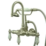 Kingston Brass Wall-mount Clawfoot Tub Faucet, Brushed Nickel,. Fixed Price $680.13.