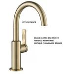 Kraus KPF-2822SFACB Oletto 1 Handle Kitchen Bar Faucet, Antique Champagne Bronze. Fixed Price $199.99.