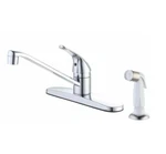 Glacier Bay Single-handle Kitchen Faucet Chrome W/ White Side Sprayer New (2A). Fixed Price $44.98.