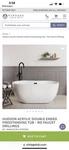 Hudson Acrylic Double Ended Freestanding Tub - No Faucet Drillings. Fixed Price $1000.00.