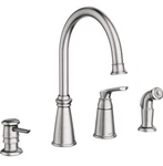 New Moen 87044SRS Whitmore 1-HANDLE High Arc Kitchen Faucet Stainless. Fixed Price $249.00.