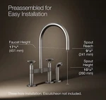 Kohler 28673-3-VS Billet Dm Bridge W/ Circle Handles. Fixed Price $984.37.