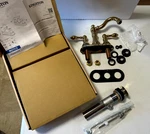 Open Box Kingston Polished Brass KS2612BL Bathroom 4" Center Set Faucet. Fixed Price $120.00.