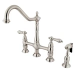 Kingston Brass KS127.ALBS Heritage 1.8 Gpm Widespread Bridge - Nickel. Fixed Price $383.47.