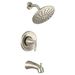Moen Glyde T2843EPBN Tub Faucet System With Rainshower Showerhead. Fixed Price $223.99.