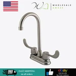 Kingston Brass KB498ADA Vista Two-handle 2-HOLE Deck Mount Bar Faucet Brushed. Fixed Price $79.99.