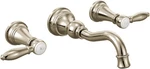 Moen TS42106NL Weymouth Two-handle High Arc Wall Mount Bathroom Faucet, Nickel. Fixed Price $379.99.